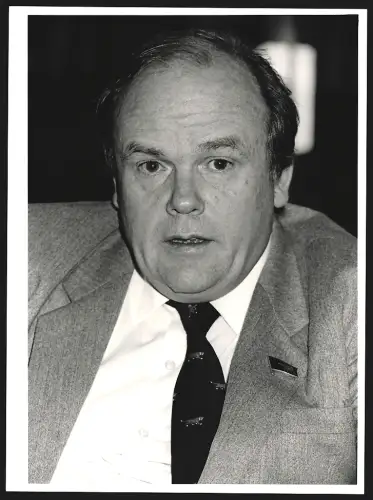 Fotografie Jewgeni Welichow auf dem Internat. Naturwissenschaftler-Kongress 1986, Grossformat 25 x 19cm