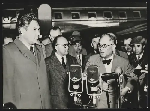 Fotografie Japanischer Aussenminister Shigemitsu in Moskau im Jahr 1956