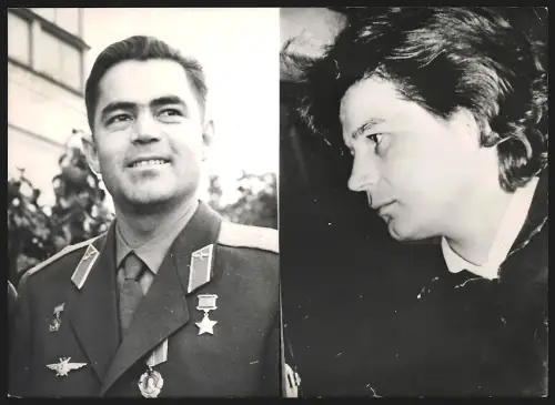 Fotografie Sowjetische Kosmonauten Valentina Tereschkowa und Adrijan Nikolajew im Jahr 1963