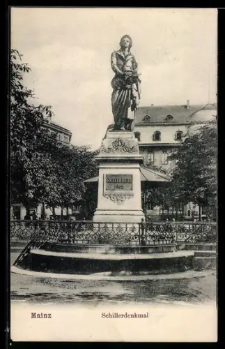AK Mainz, Schillerdenkmal
