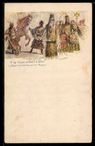 AK Le Tàltos, druide des anciens Magyars, Ganzsache