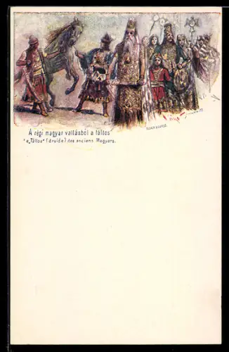 AK Le Tàltos, druide des anciens Magyars, Ganzsache