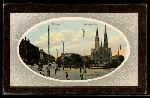 AK Wien, Votivkirche, Rahmen