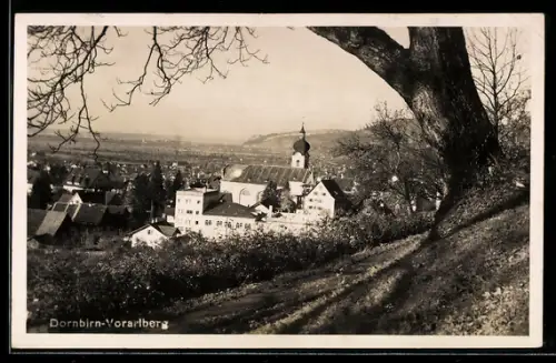 AK Dornbirn /Vorarlberg, Ortsansicht mit Kirche