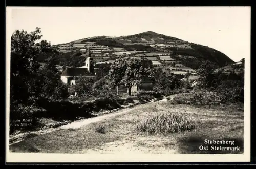 AK Stubenberg /Ost Steiermark, Panorama mit Kirche