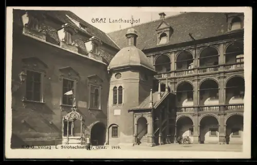 AK Graz, Landhaushof, Innenhof mit Arkaden