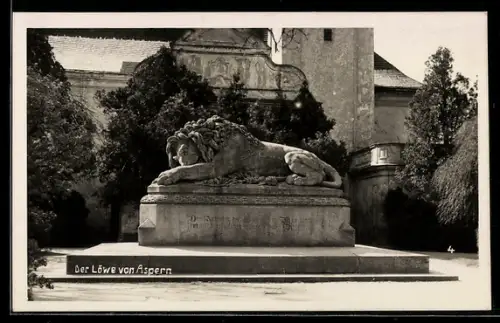 AK Aspern, Löwendenkmal