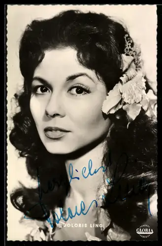 AK Schauspielerin Doloris Ling in dem Film Das alte Försterhaus, Autograph