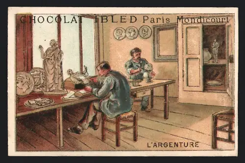 Sammelbild Chocolat Ibled, Paris, L`Argenture