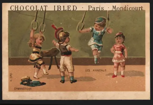Sammelbild Chocolat Ibled, Paris, Rue du Temple 4, Les Anneaux