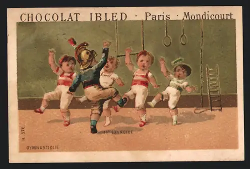Sammelbild Chocolat Ibled, Paris, Rue du Temple 4, Exercide