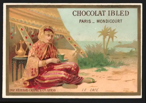 Sammelbild Chocolat Ibled, Paris, Le Café