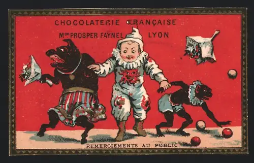 Sammelbild Chocolaterie Francaise Prosper Faynel, Lyon, Remerciements au Public