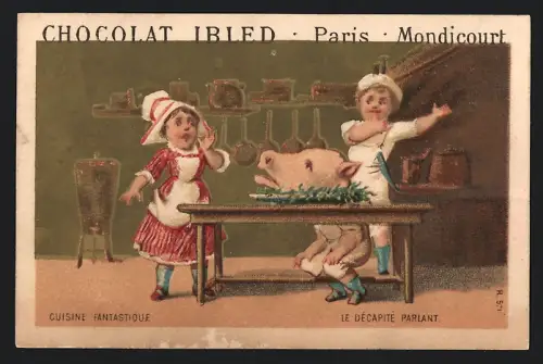 Sammelbild Chocolat Ibled, Paris, Köche erschrecken die Köchin