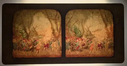 Stereo-Fotografie Adolphe Block, Paris, Mille et une Nuits, la Chasse infernale, Halt gegen das Licht / Hold to Light
