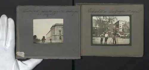 Fotoalbum mit 26 Fotografien, Ansicht Washington D.C., Chicago, Michigansee, Milwaukee, Butte, Seattle