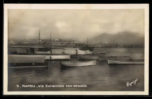 AK Napoli, Via Caracciolo con Vesuvio