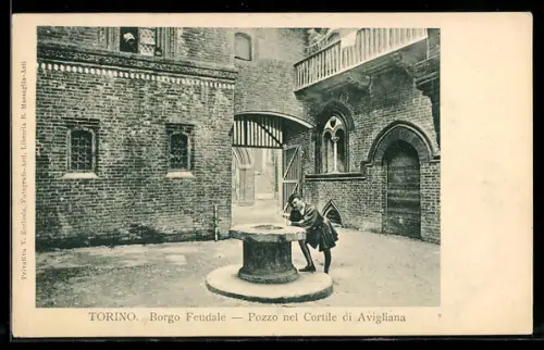 AK Torino, Borgo Feudale, Pozzo nel Cortile di Avigliana