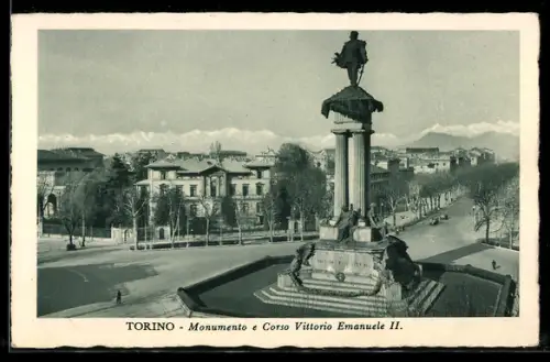 AK Torino, Monumento e Corso Vittorio Emanuele II.