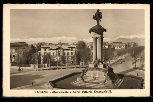 AK Torino, Monumento e Corso Vittorio Emanuele II.
