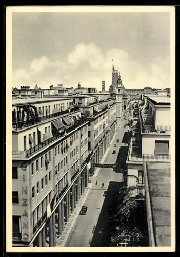 AK Torino, Vista dalla Via Roma verso il centro città