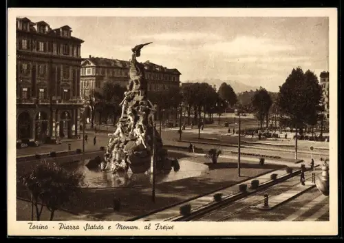 AK Torino, Piazza Statuto e Monumento al Frejus
