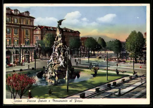 AK Torino, Piazza Statuto e Monumento al Frejus