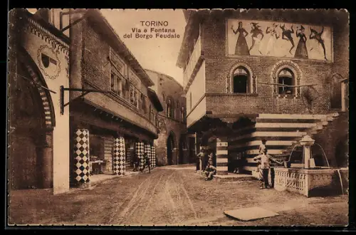 AK Torino, Via e Fontana del Borgo Feudale