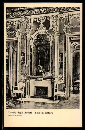 AK Torino, Palazzo Graneri, Circolo degli Artisti, Sala di lettura