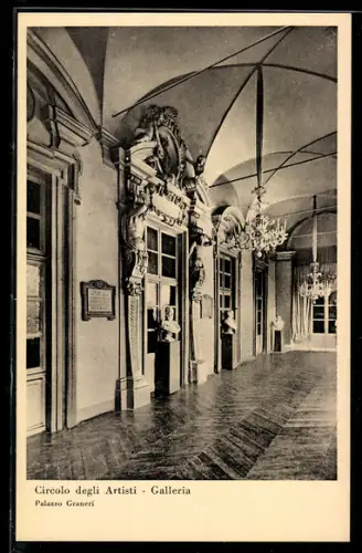 AK Torino, Circolo degli Artisti, Galleria, Palazzo Graneri