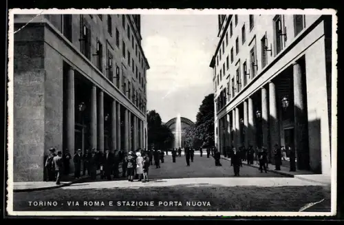 AK Torino, Via Roma e Stazione Porta Nuova