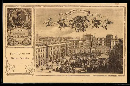 AK Torino, Piazza Castello nel 1600