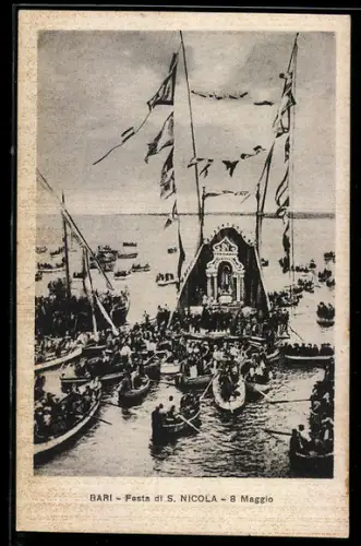 AK Bari, Festa di S. Nicola, 8 Maggio, celebrazione con barche addobbate nel porto
