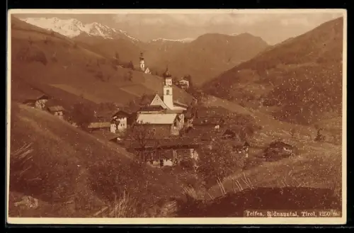 AK Ratschings /Ridnauntal, vista panoramica del villaggio tra le montagne
