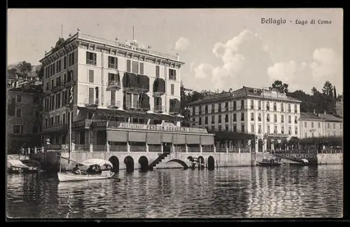 AK Bellagio /Lago di Como, Vista sul lungolago con hotel e barche