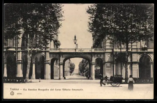 AK Torino, Via Amedeo Avogadro dal Corso Vittorio Emanuele