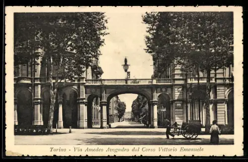 AK Torino, Via Amedeo Avogadro dal Corso Vittorio Emanuele
