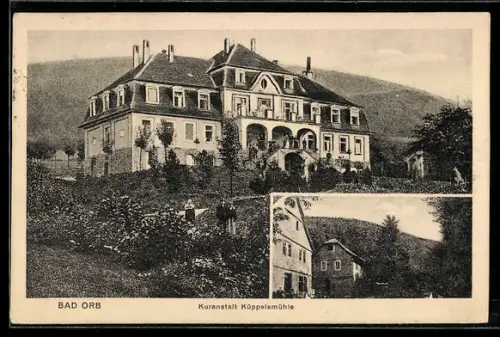 AK Bad Orb, Kuranstalt Küppelsmühle mit Gartenanlage