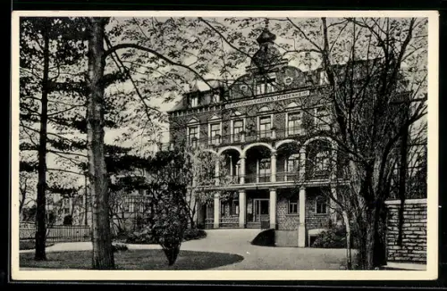 AK Bad Münster a. Stein, Gartenseite vom St. Antonius Caritas-Kinderheim