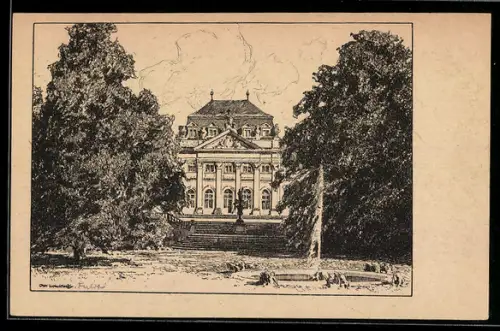 Künstler-AK Otto Ubbelohde: Fulda, Orangerie