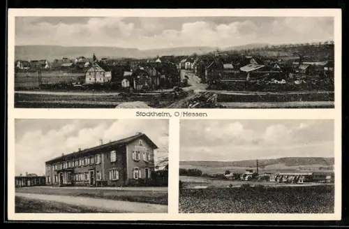 AK Stockheim /O. Hessen, Kaufhaus und Bäckerei Wilhelm Deckenbach, Ortsansichten