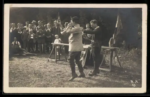 Foto-AK Hirzenhain /Hessen, 4. Gaujugendtag des Main-Weser-Gaues 1921, Zirkus der F.-G., Der Strolch