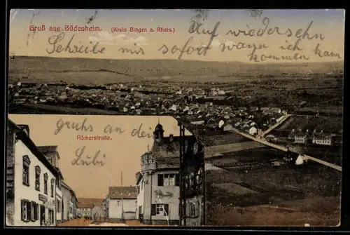AK Büdesheim /Bingen, Panorama, Römerstrasse