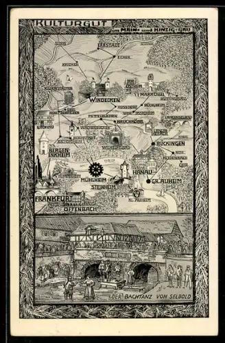 Künstler-AK Mühlheim, Kulturgut im Main- und Kinziggau, Der Bachtanz von Selbold