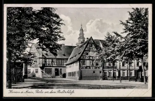 AK Hanau a. Main, Partie vor dem Stadtschloss