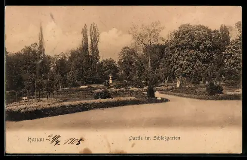 AK Hanau, Partie im Schlossgarten