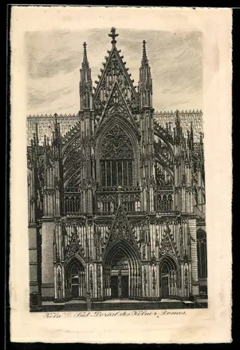 AK Köln, Kölner Dom, Südportal