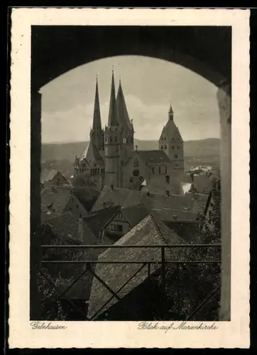AK Gelnhausen, Blick auf Marienkirche