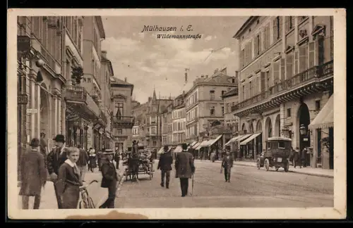AK Mülhausen i. E., Partie in der Wildemannstrasse