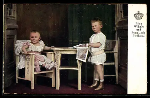 AK Prinz Louis Ferdinand und Prinz Wilhelm